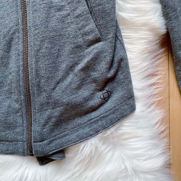 Satva NWT gray diagonal asymmetrical zip jacket - Picture 6 of 6